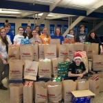 Students get ready to deliver the gifts to the Department of Social Services as a part of the Winter Days fundraiser. (Photo courtesy of Kathryn Bailey)