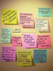 An encouragement wall can provide a much-needed pick me up.